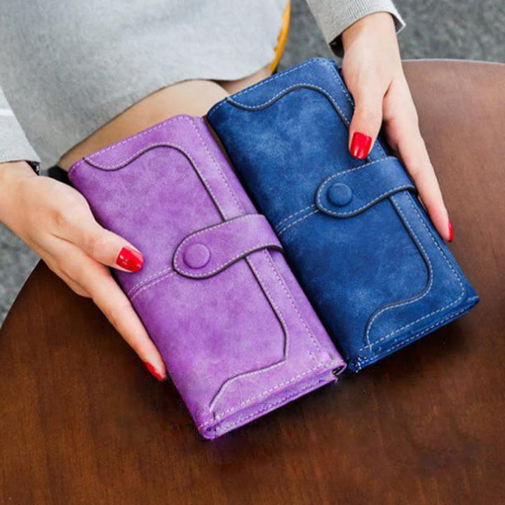 Long Wallet For Women Solid Color Multiple Slot Daily Purse - image 4