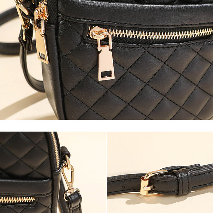 Phone Bag For Women Diamond Check Solid Color Mini Bag