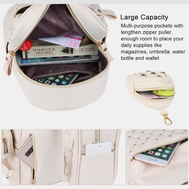 Women's Mini Backpack Fashion Travel Backpack Purses with Small Pouch
