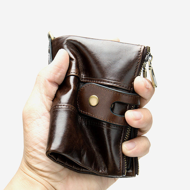 RFID Blocking Genuine Leather Wallet Card Holder