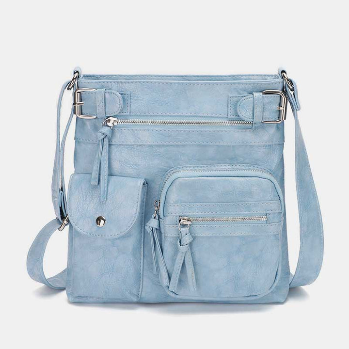 Large-Capacity Waterproof Crossbody Bag - LightSkyBlue - image 24
