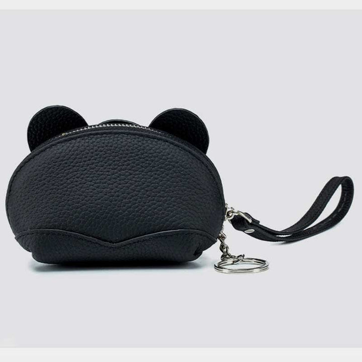 Women Small Coin Purse Elephant Leather Wallet Change Pouch Wristlet