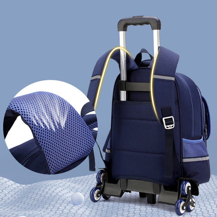 School Backpack For Kids Durable Waterproof Oxford Rolling School Bag