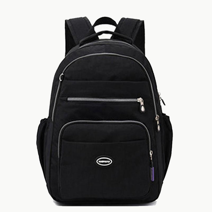 Multi-Pocket Nylon Backpack Lightweight Casual Travel Daypack for Women