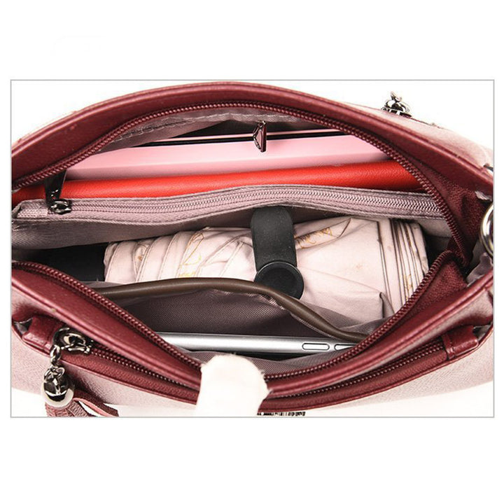 Genuine Leather Crossbody Purse for Women Small Tassel Crossover Shoulder Bag - image 2
