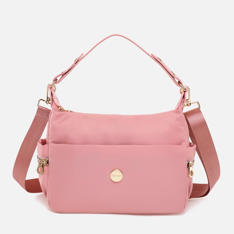 Crossbody Bag for Women Pink Lightweight Multi-Pocket Casual Shopping Handbag