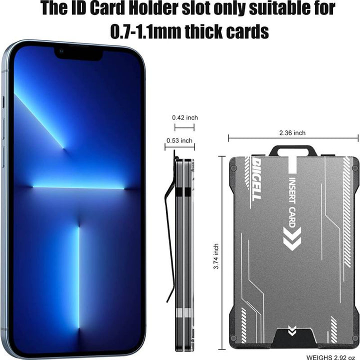 Aluminum Metal Money Clip Card Case