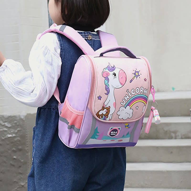 Backpack For Kids Cute Cartoon Unicorn Dinosaur Oxford Schoolbag