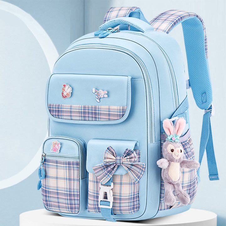 Backpack For Girls Cute Cartoon Pendant Lightweight Large Capacity Schoolbag