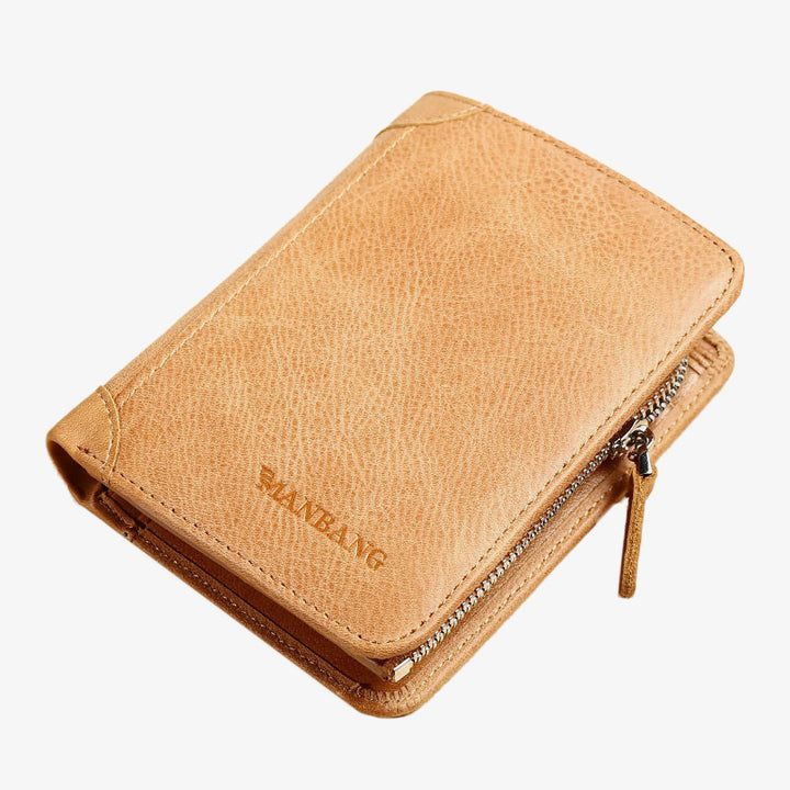 Solid RFID Genuine Leather Wallet Organizer Purse
