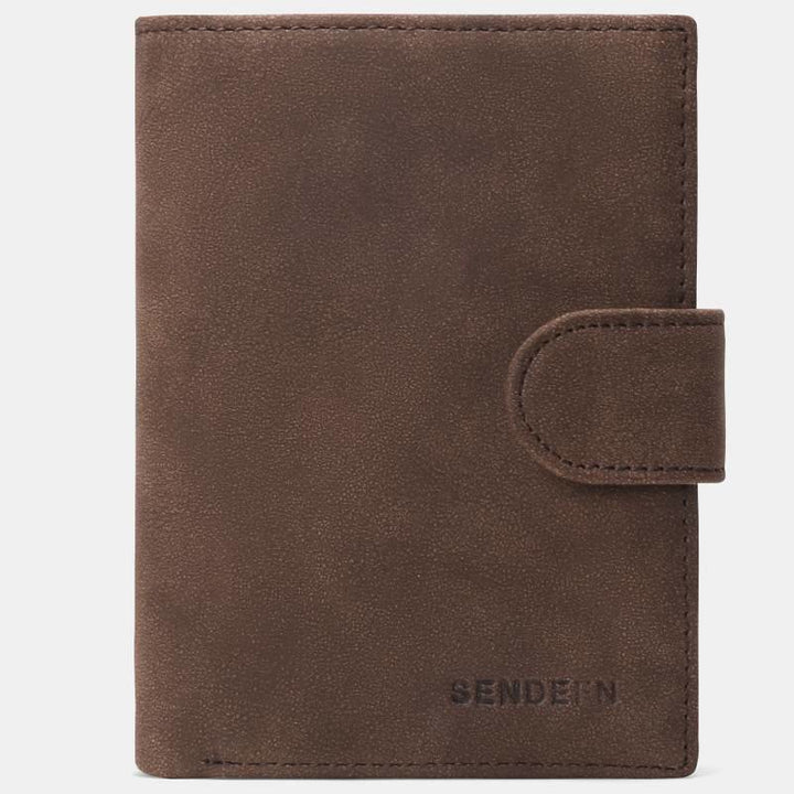 Genuine Leather RFID Blocking Small Wallet Card Case Purse - Sienna - image 19