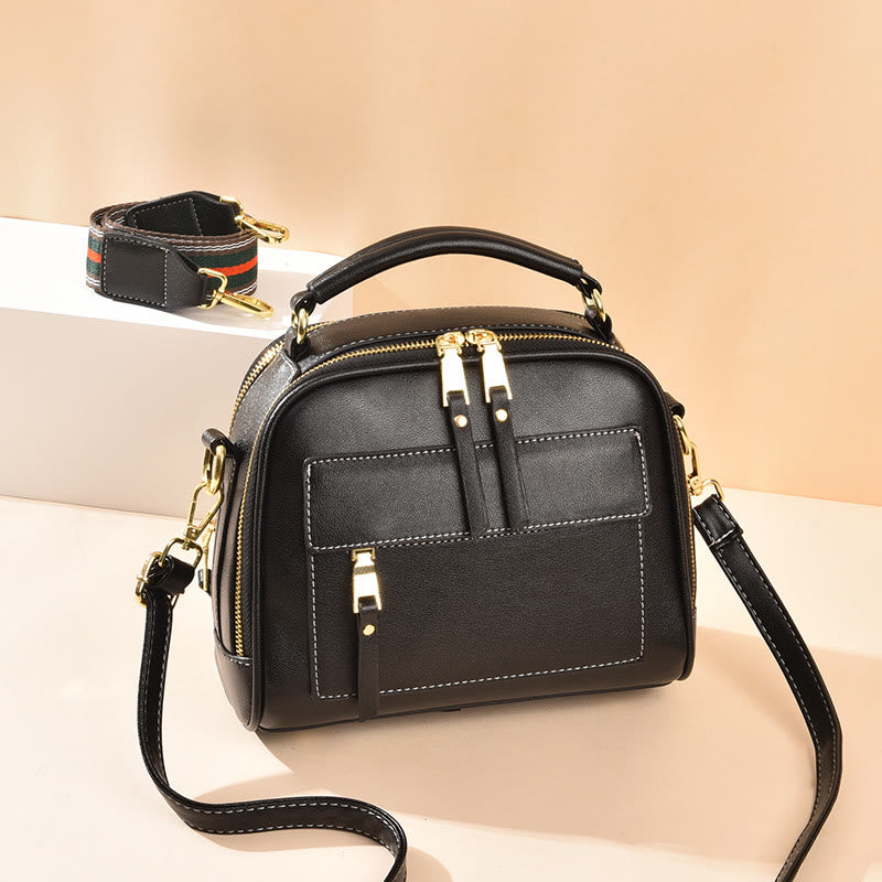 Vegan Leather Purse For Women Classic Top-Handle Bag