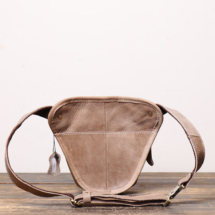 Waist Bag For Men Leather Outdoor Sports Multi-Function Phone Bag
