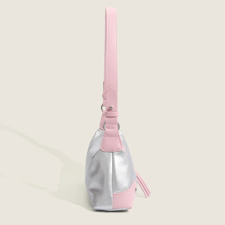 Shoulder Bag For Women Light Color Vegan Leather Daily Purse