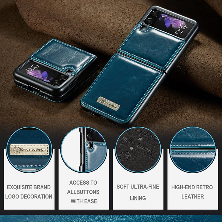 Samsung Galaxy Z Flip 3, Z Flip 4 Phone Case Handmade Leather Phone Bag