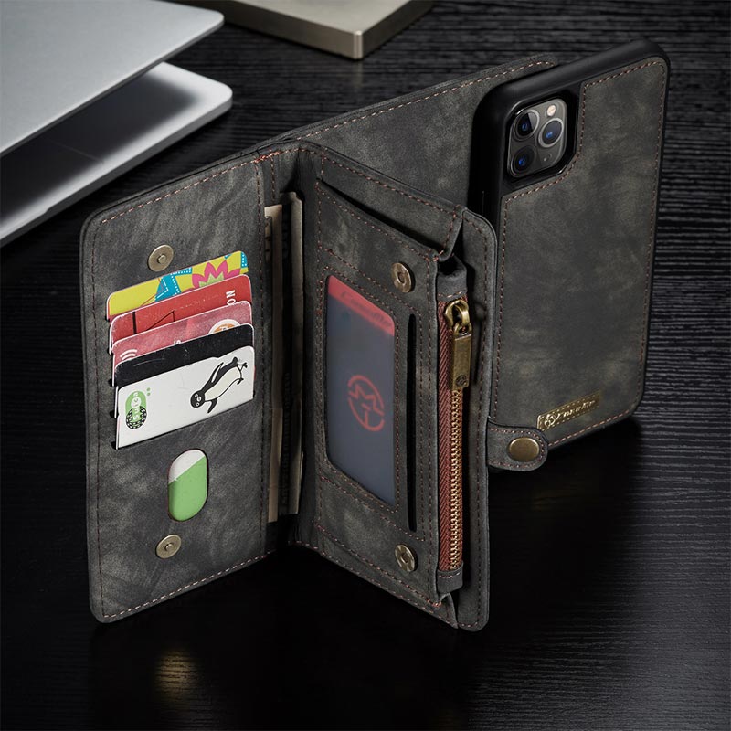 Retro Leather Wallet Phone Bag for iPhone & Samsung &Huawei with Multi-Slot