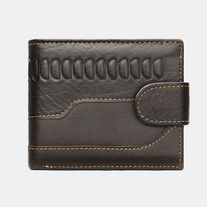Vintage Money Clip Genuine Leather  Multi-Slot License Card Bag Wallet
