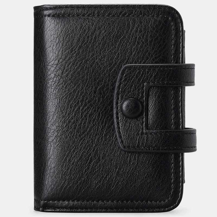 Women's Small Trifold Wallet Real Leather Retro Compact Pocket Wallet