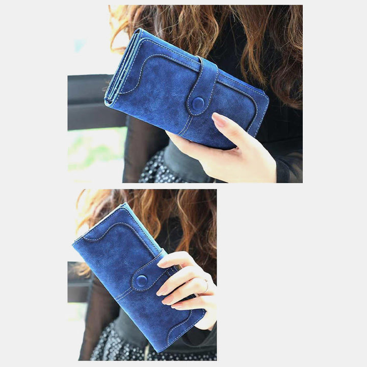 Long Wallet For Women Solid Color Multiple Slot Daily Purse - image 8