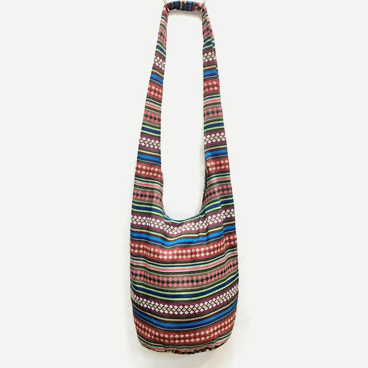 Shoulder Bag for Women Printing Flower Daily Cotton Crossbody Bag
