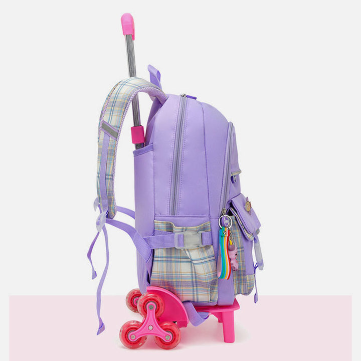 School Backpack For Kids Cute Pattern Rolling School Bag - image 14