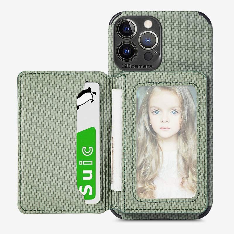 RFID Blocking Phone Case Wallet with Card Holder Kickstand for iPhone