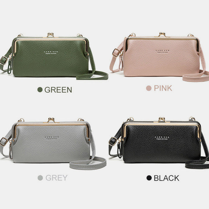 Large Capacity Multifunctional Kiss-lock  Crossbody Phone Bag - image 16