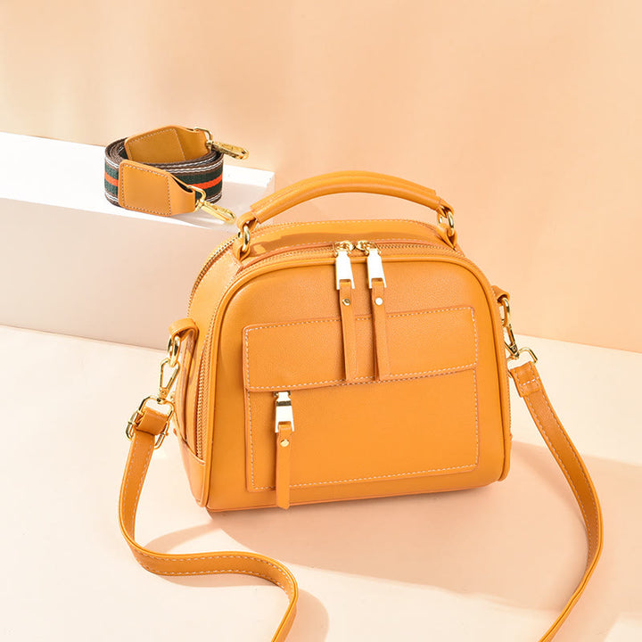 Vegan Leather Purse For Women Classic Top-Handle Bag