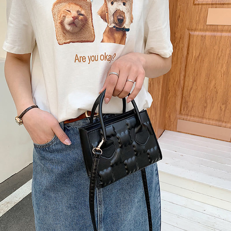 Crossbody Bag For Women Cookie Pattern Solid Color Daily Bag