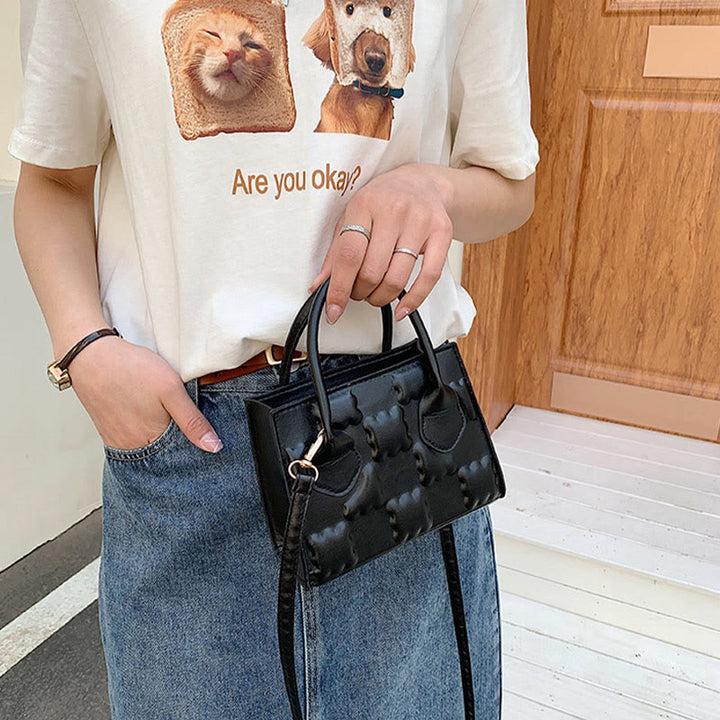 Crossbody Bag For Women Cookie Pattern Solid Color Daily Bag