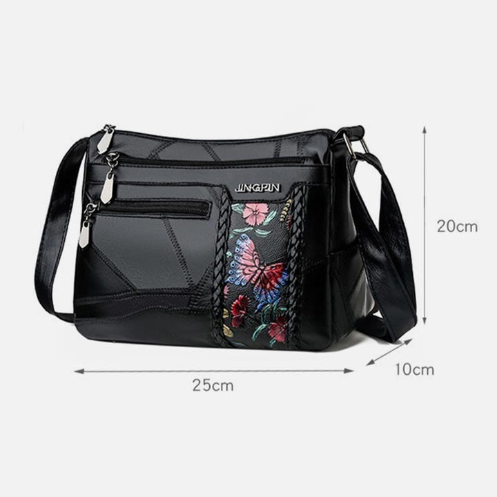 Color Pattern Quilted Leather Bag For Women Classic Crossbody Purse