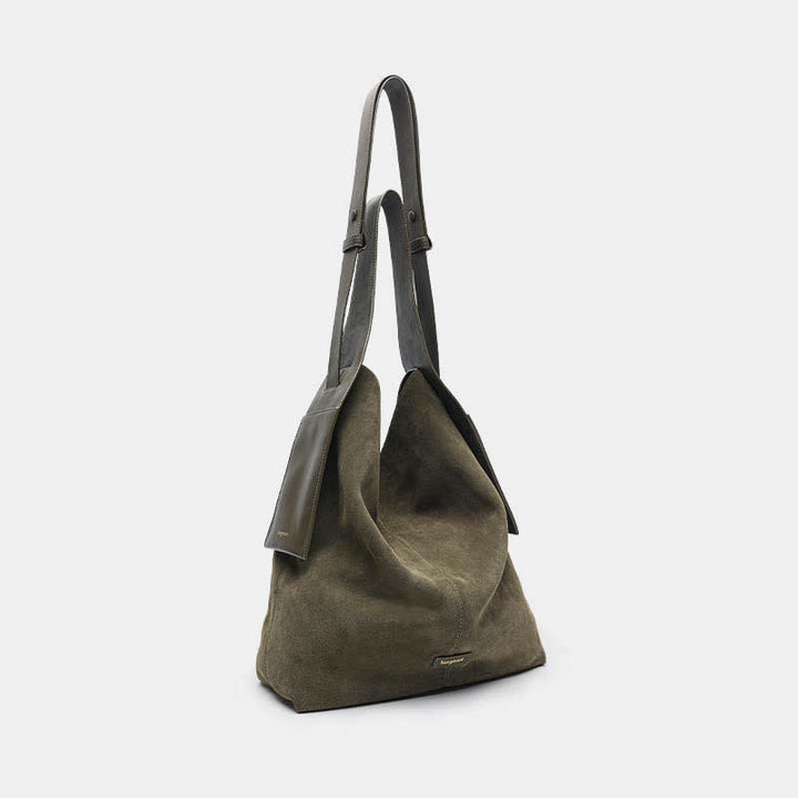 Magnetic Shoulder Bag for Women Daily Large Capacity Leather Tote