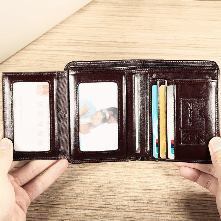 Men's Trifold Genuine Leather Classic Wallet