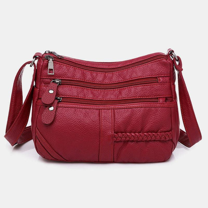 Multi-pocket Solid Crossbody Bag