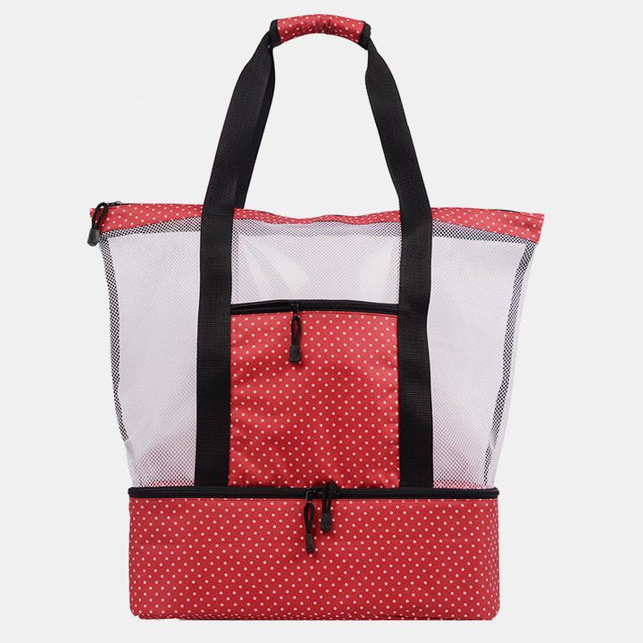 High Capacity Beach Bag Tote Waterproof Sandproof Pool Bag with Cooler Compartment
