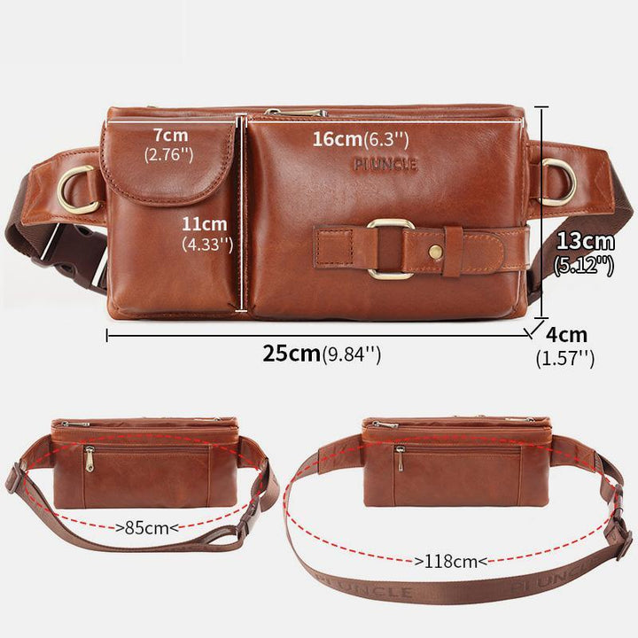 Vintage Multi-Carry Genuine Leather Sling Bag