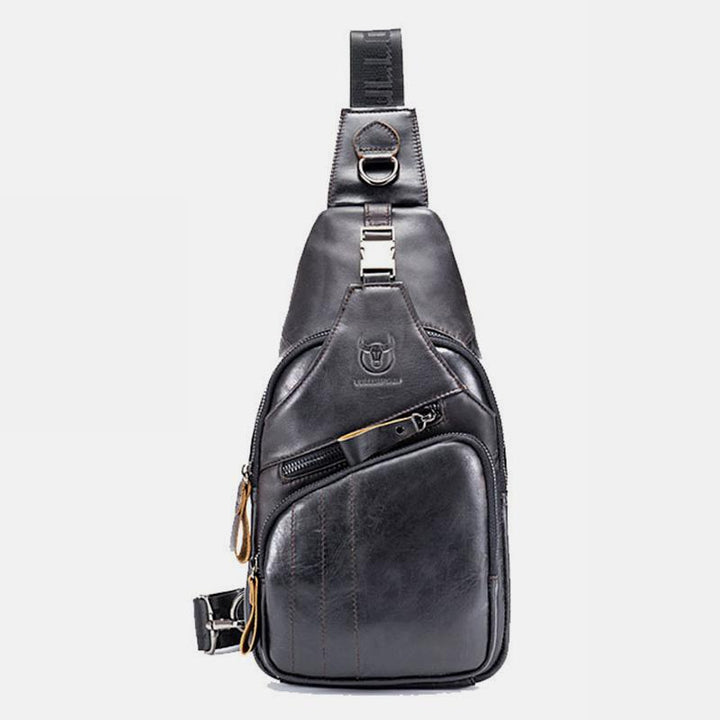 Genuine Leather Vintage Multifunction Sling Bag