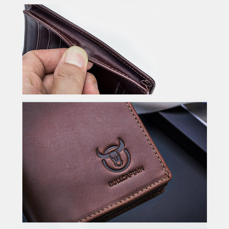 Anti-Theft RFID Protected Multi-Slot Real Leather Wallet