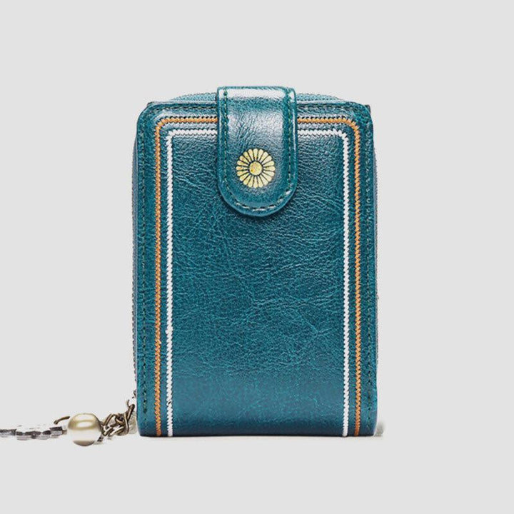 Genuine Leather RFID Multi-Slots Wallet Purse