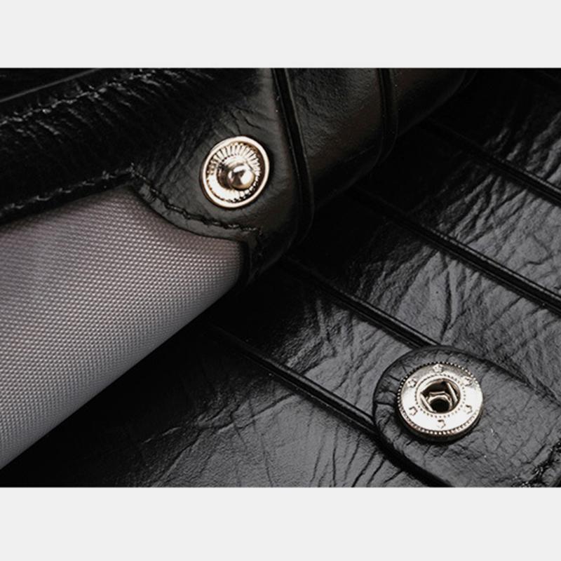 High Capacity Vintage Leather Trifold Wallet