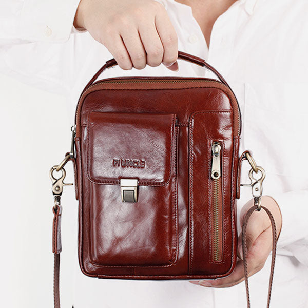 Large Capacity Multifunctional Leather Crossbody Bag