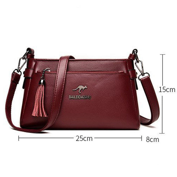 Genuine Leather Crossbody Purse for Women Small Tassel Crossover Shoulder Bag - image 17
