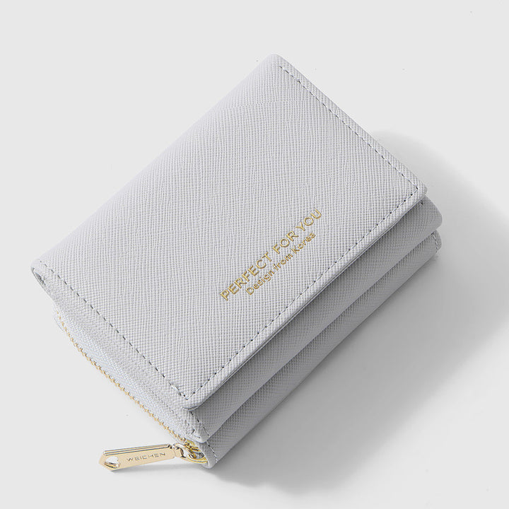 Trifold Multi-Slot Short Wallet Mini Wallet for Women Girls