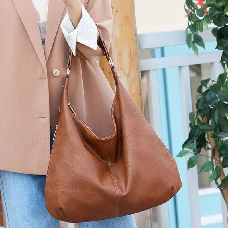 Large Soft Leather Hobo Bag Handbag Tote Everyday Purse for Women - image 4