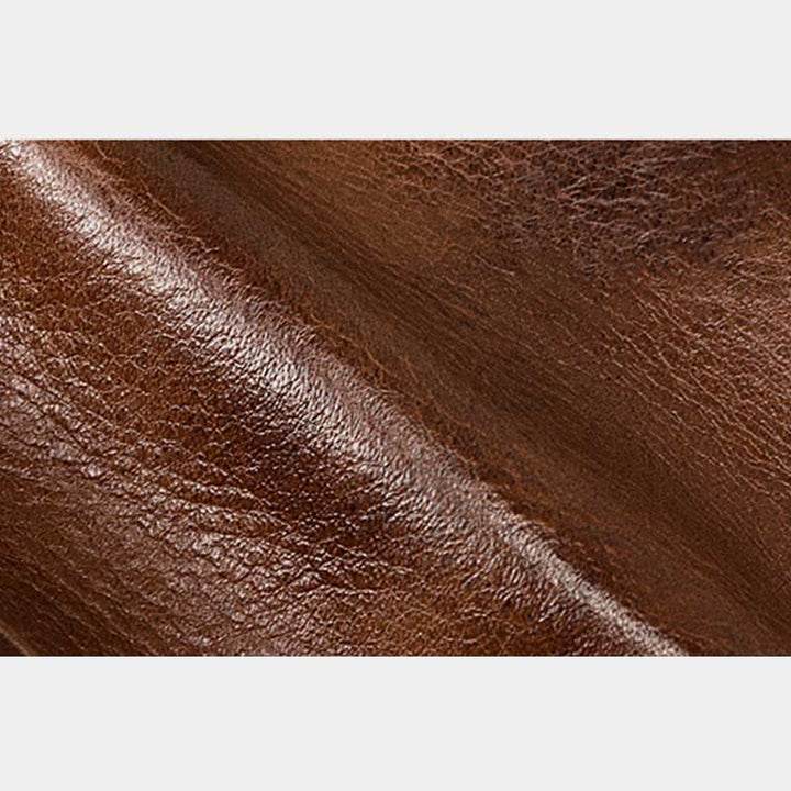 RFID Blocking Cowhide Leather Wallet Retro Roomy Front Pocket Wallet