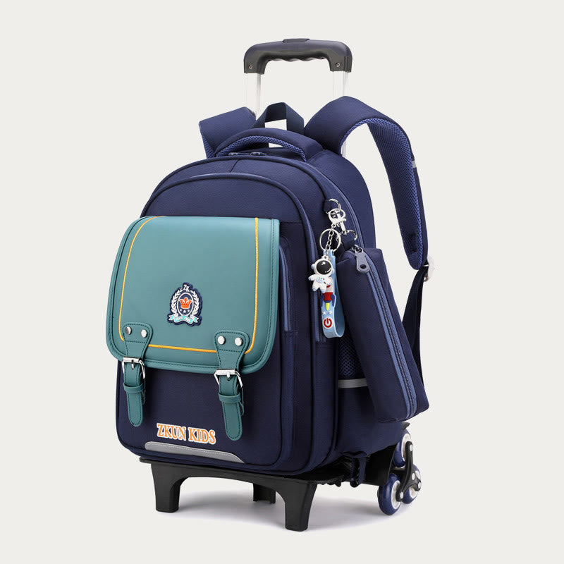 School Backpack For Kids Durable Waterproof Oxford Rolling School Bag