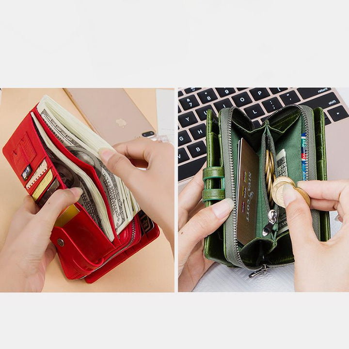 Genuine Leather Multifunctional Anti-theft Wallet