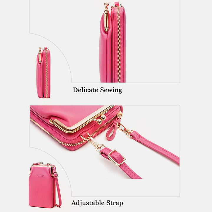 Multifunctional Large Capacity Kiss-Lock Phone Bag