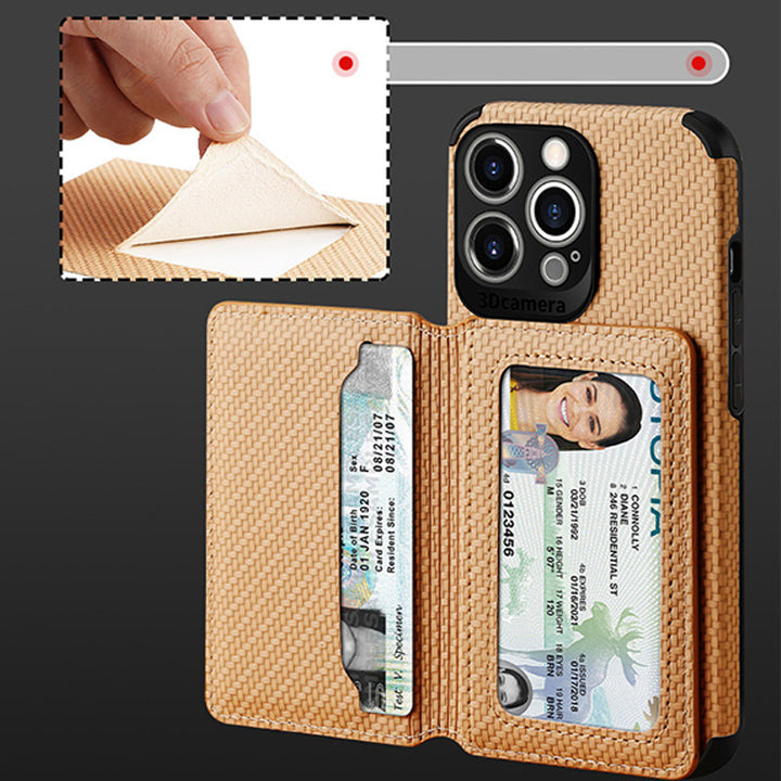 RFID Blocking Phone Case Wallet with Card Holder Kickstand for iPhone