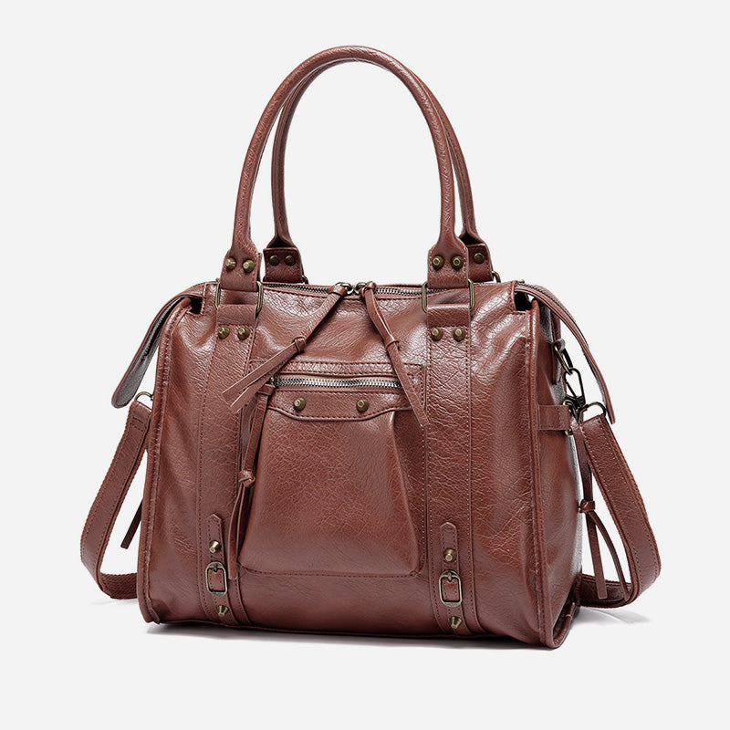 Vintage Tassel Top Handle Bag Women Portable Travel Crossbody Bag